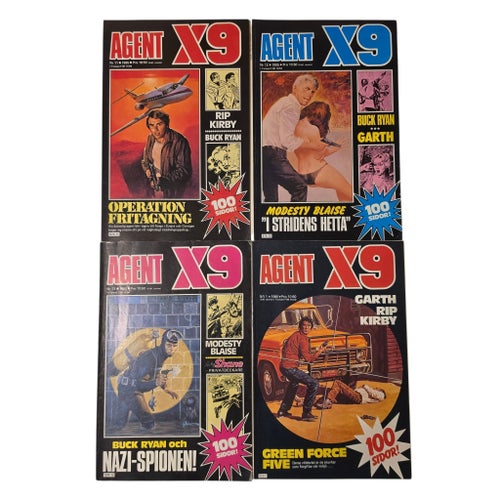 Agent X9 Serietidningar - 8 st 1985-1986