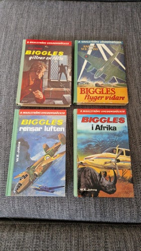 Biggles ungdomsböcker . B Wahlströms - 4 stycken.