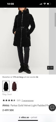 Ahkka svart jacka, storlek 60