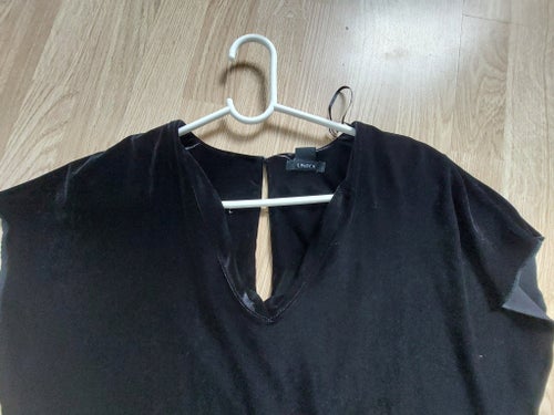 LINDEX svart klänning i sammet, storlek-S