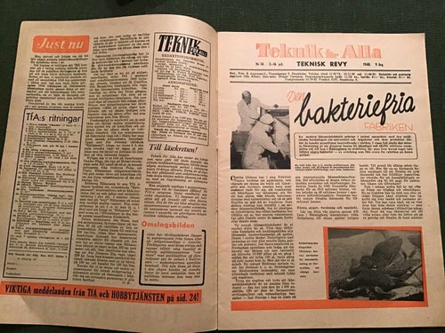 TEKNIK FÖR ALLA NR 14 1948 AB LEO HÄLSINGBORG,TURBINBILEN,STÖRSTA KRAFTVERK,