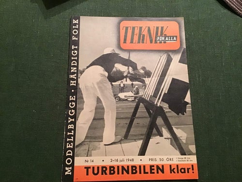 TEKNIK FÖR ALLA NR 14 1948 AB LEO HÄLSINGBORG,TURBINBILEN,STÖRSTA KRAFTVERK,