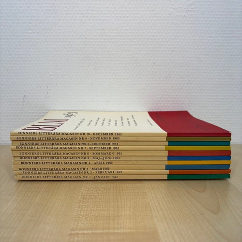 BLM - Bonniers Litterära Magasin nr 1-10 1963