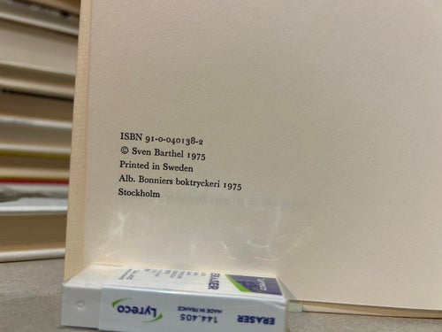 Somrarnas ansikten av Sven Barthel. Bok. Very Fine plus