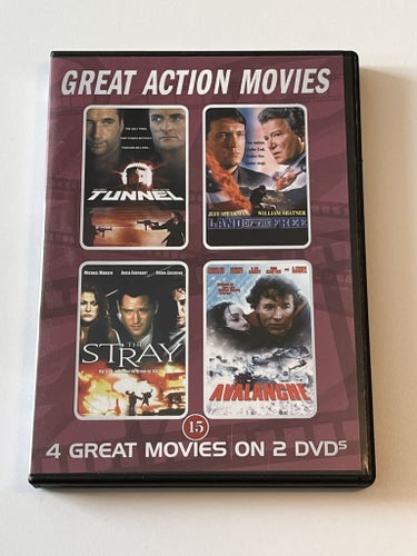 Great action movies (4 great movies on 2 DVD's). Beg. DVD