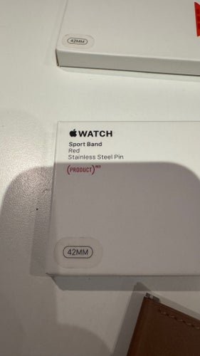 Apple Watch Sport Band (PRODUCT)RED och Spicy Orange, 42mm