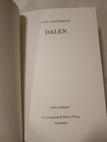 Dalen av Stig Strömholm, bok, signerad av Very Fine