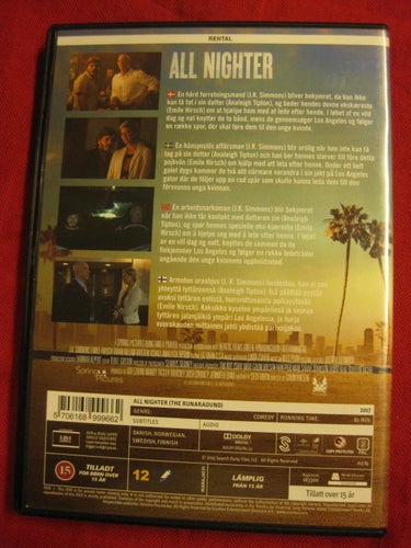 ALL NIGHTER - J.K. SIMMONS, EMILE HIRSCH - KOMEDI - DVD