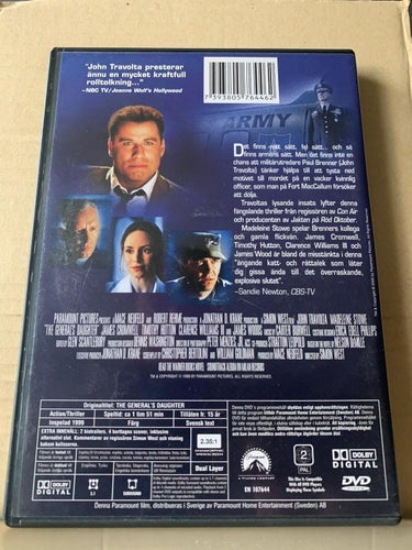 Generalens dotter, Dvd