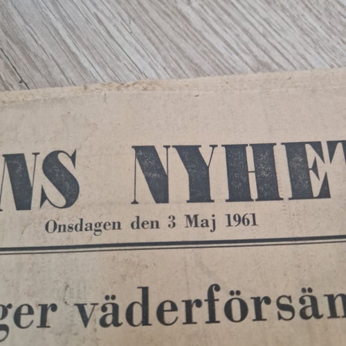 Dagens Nyheter från 1961