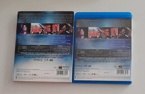 Michael Jackson's This is it Blu-ray / Slippcase / Svensk Text / Fin Skiva