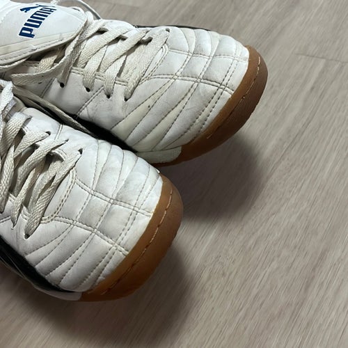 Puma inomhusskor i vitt, blått och svart, storlek 41