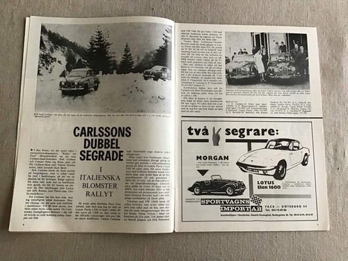 MOTORSPORT NR 3 1964 RALLY,MARCOS 1800,RALLY BORE,IS SM I BENGTSFORS