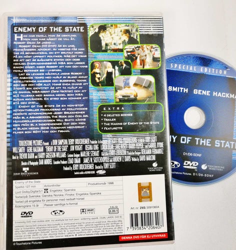 DVD Enemy of the state (Gene Hackman Will Smith Jon Voigt Tony Scott)