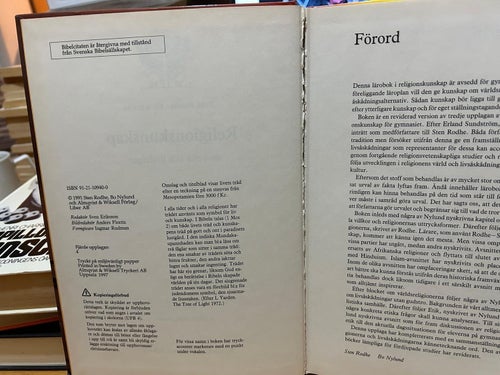 Religionskunskap med etik och livsfrågor av Sten Rodhe, bok, Very Good plus