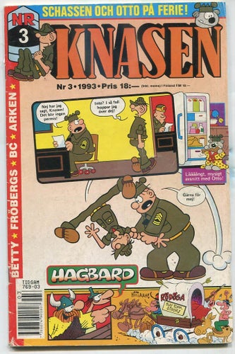 Knasen 1993 nr 3 Arken, Hagbard, Rödöga, BC, Fröbergs, Troll