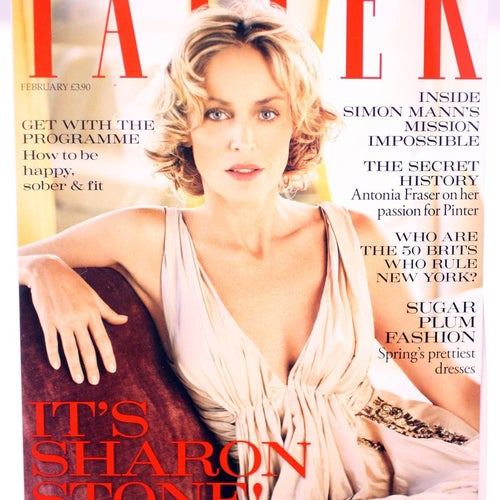 Tatler magazine-Sharon Stone front cover-British edition-It's Sharon Stone Issue