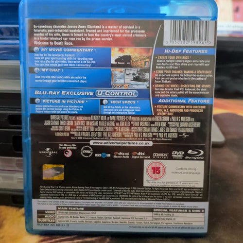 Death Race - Extended Version (Blu-ray), Svensk text, Action, Kult