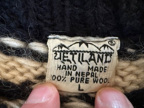 Yetiland, handstickad ulltröja från Nepal i jättefint skick L-XL