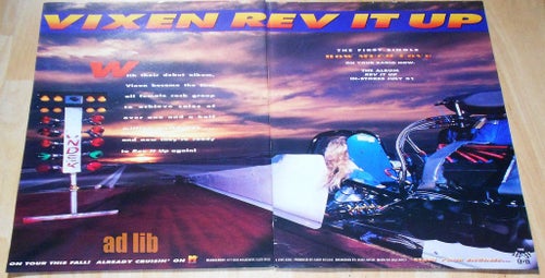 VIXEN - REV IT UP, STOR TIDNINGSANNONS 1990