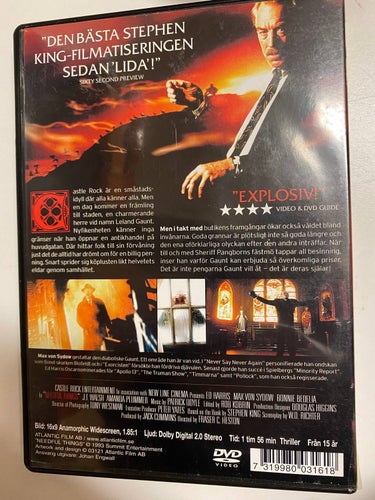 DVD Köplust Stephen King Max Von Sydow Ed Harris FINT SKICK