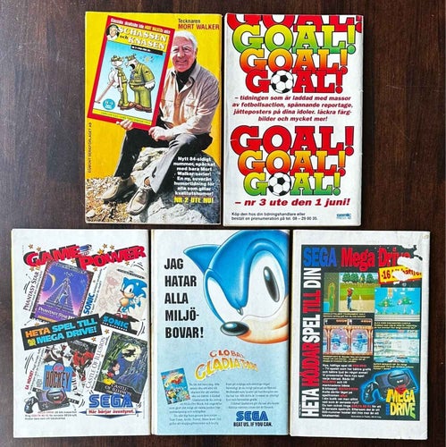 Serieparaden - Kalle och Hobbe, Diverse Årgångar, 1991-86, 5 st