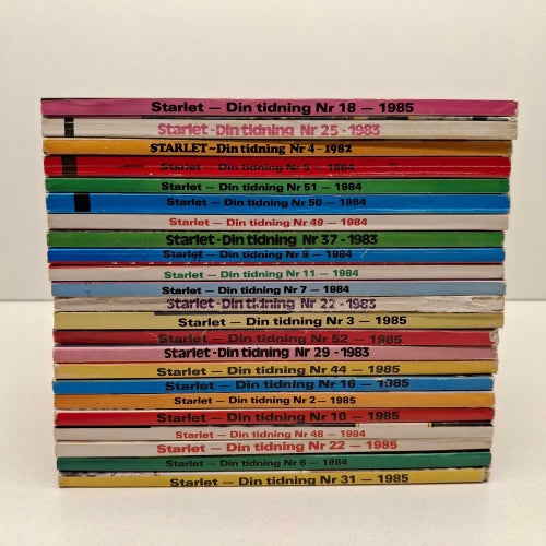 Starlet x24 Seriepockets - Paket - Se bilder för årtal/nummer 1983-1984-1985