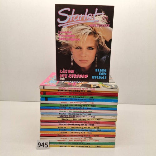 Starlet x24 Seriepockets - Paket - Se bilder för årtal/nummer 1983-1984-1985