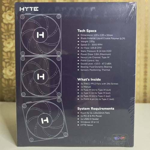 HYTE THICC FP12 120mm 3-pack - Nytt i kartong!