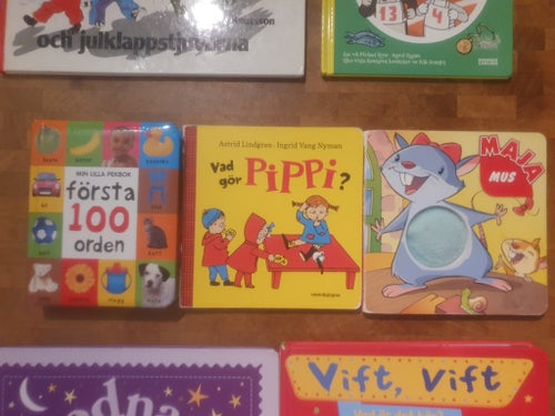 Min lilla pekbok: första 100 orden, Tukan förlag, 2017 Maja Mus, Vad gör Pippi?