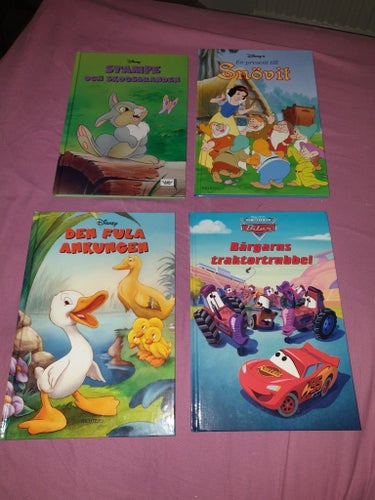 4 stDisney Klassiker Bokpaket - Stämpe och Skogsbranden, En present till Snövit