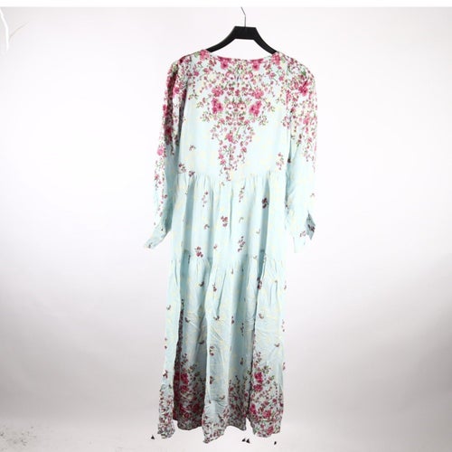 Klänning, Indiska, blå, blommig, stl. XS (NWT)