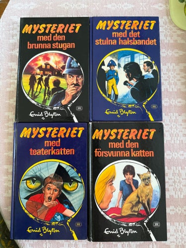 Enid Blyton Fyra mysterietböcker Vintage