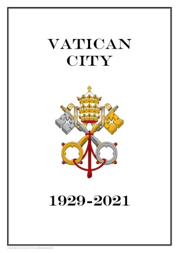 VATICAN CITY 1929 - 2022 PDF (DIGITAL) STAMP ALBUM PAGES INGA FRIMÄRKEN!!!