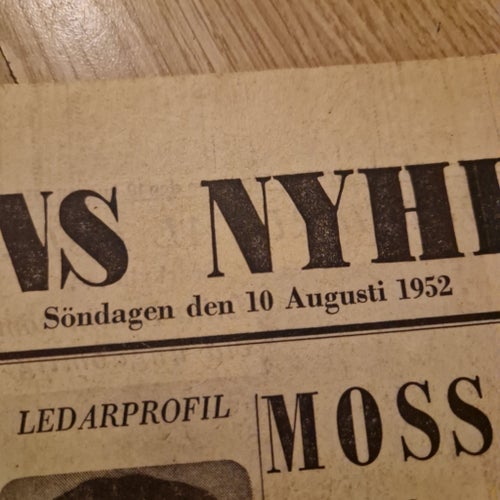 Dagens Nyheter Söndagen den 10 Augusti 1952