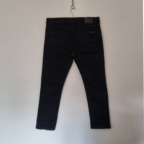 Nudie Jeans svarta jeans, Lean Dean storlek W36 L30