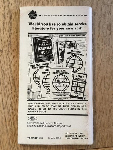 1981 Ford Granada Owner Guide