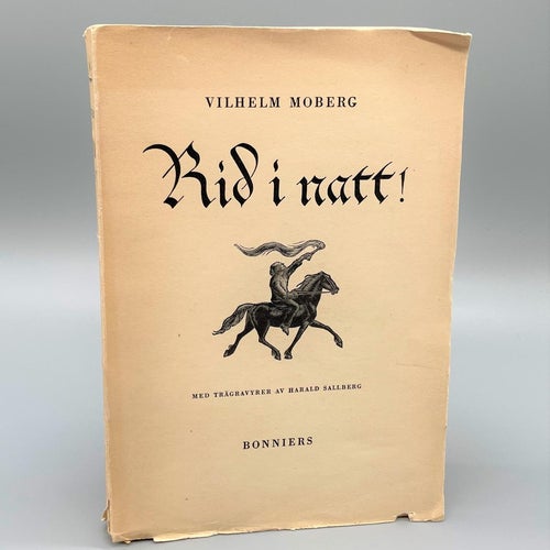 Rid i natt - Roman från Värend 1650 av Vilhelm Moberg (Bonniers 1942)