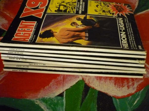 TIDNING, 8 STYCKEN TIDNINGAR AV AGENT X9 TIDNINGEN