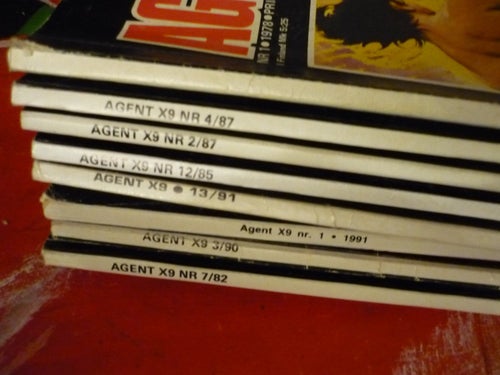 TIDNING, 8 STYCKEN TIDNINGAR AV AGENT X9 TIDNINGEN