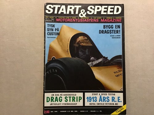 START & SPEED NR 2 1966 HOT RODS,DRAGSTERS,DRAG STRIP,ROYAL ENFIELD
