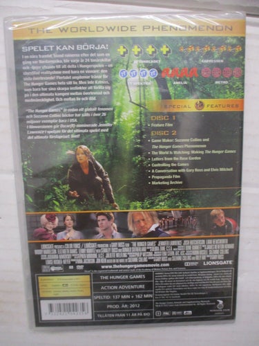 DVD THE HUNGER GAMES 2 DISC OÖPPNAD INPLASTAD