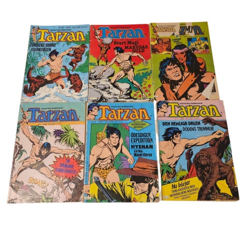 Tarzan – 12 st serietidningar 1979-1987