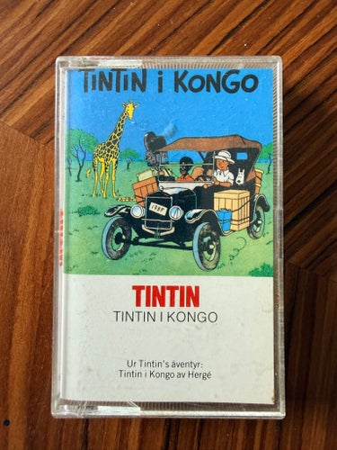 Tintin i Kongo kassettband från 1984