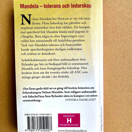 Nelson Mandela - av Sten Rylander, 2012