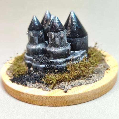 Dekorativt Sagoslott - Handgjord