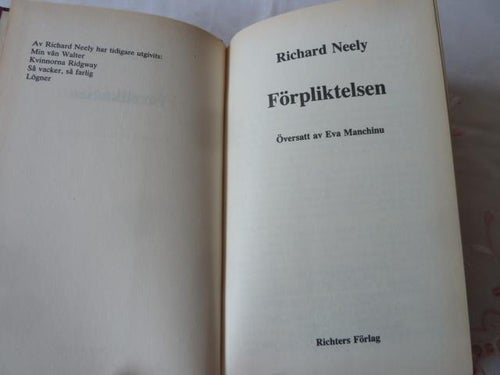 FÖRPLIKTELSEN, R. NEELY, 1984,  BÖCKER