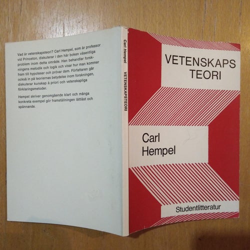 Vetenskapsteori av Carl Hempel. bok. very fine plus