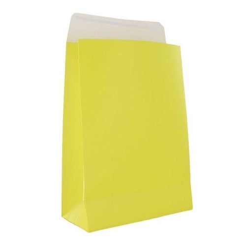 250st Presentpåsar gul 160x60x180mm med tejpflik