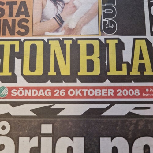 Aftonbladet Söndag 26 Oktober 2008